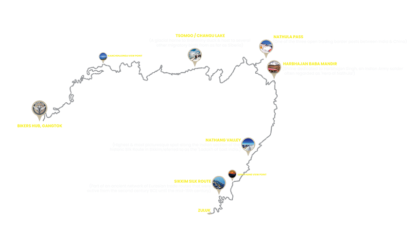 east sikkim bike route map